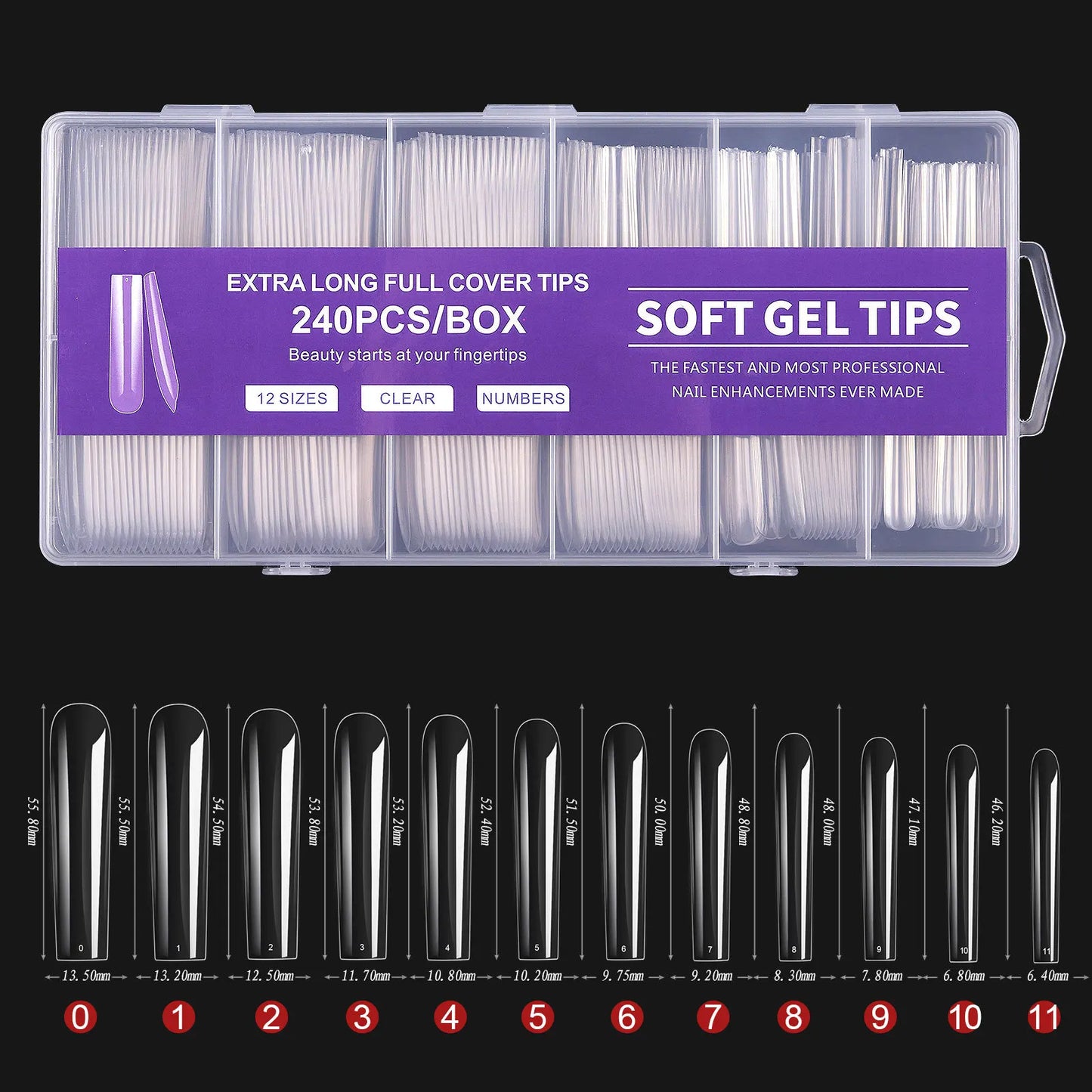 Full Cover Nail Tips 240 Count
