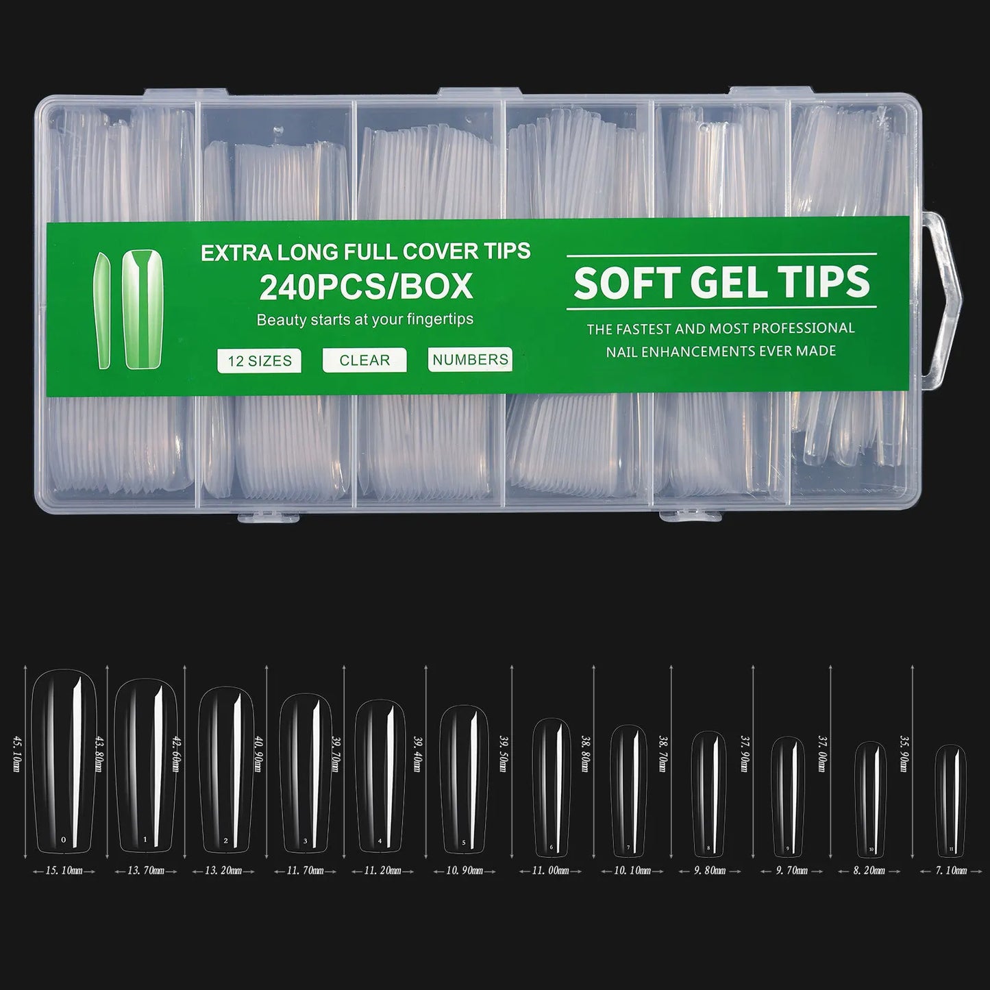 Full Cover Nail Tips 240 Count