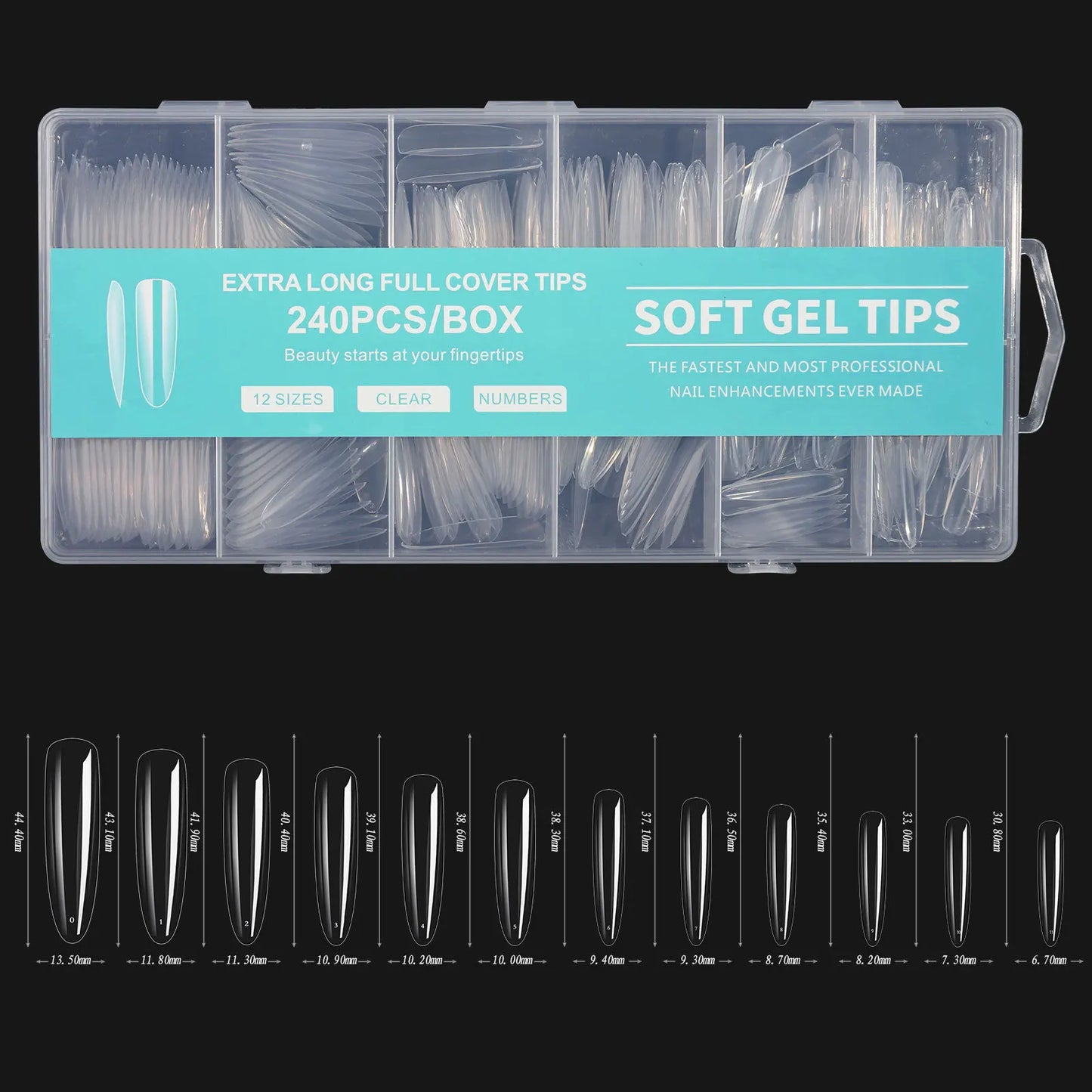 Full Cover Nail Tips 240 Count