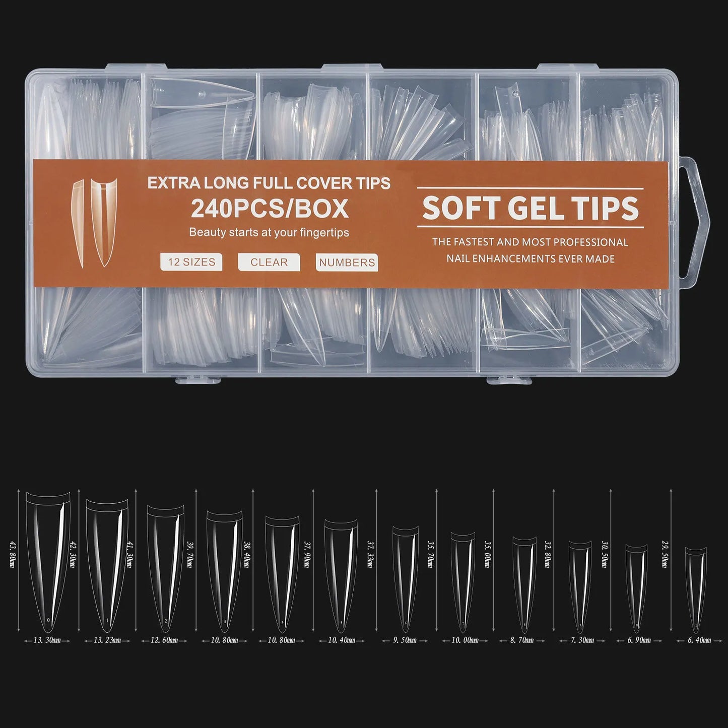 Full Cover Nail Tips 240 Count