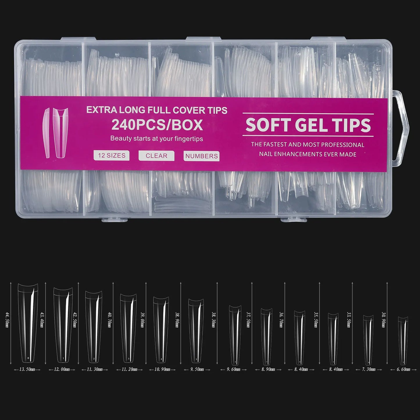 Full Cover Nail Tips 240 Count