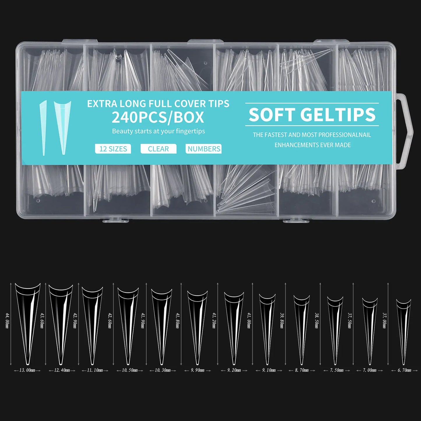 Full Cover Nail Tips 240 Count