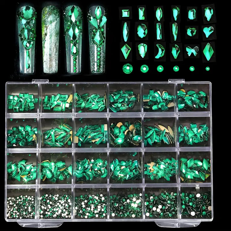 Rhinestone Mix Green