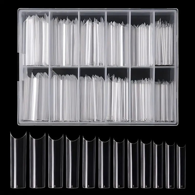 Clear Nail Tips - 240pcs French Nail Tips Extra Long C Curve