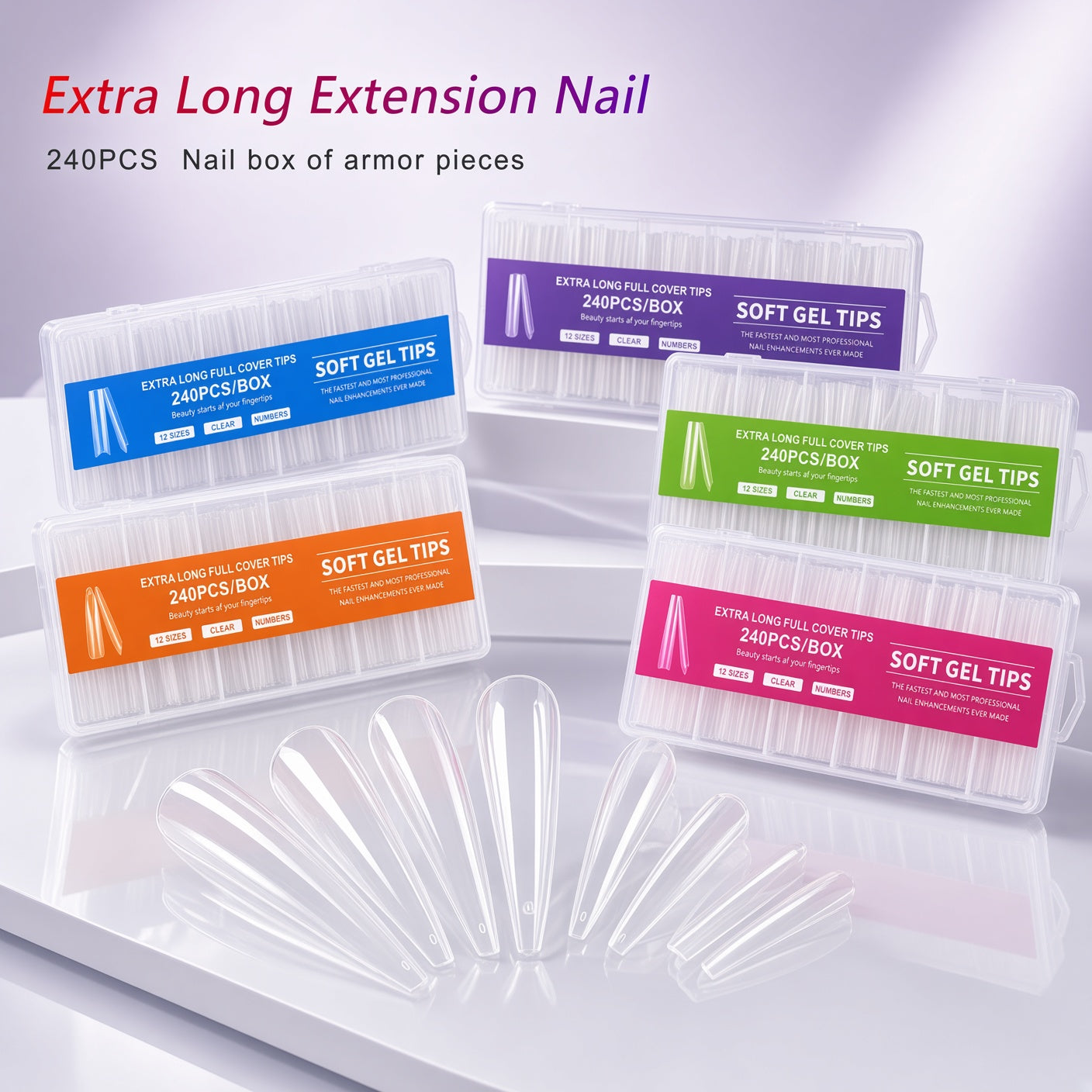 Full Cover Nail Tips 240 Count